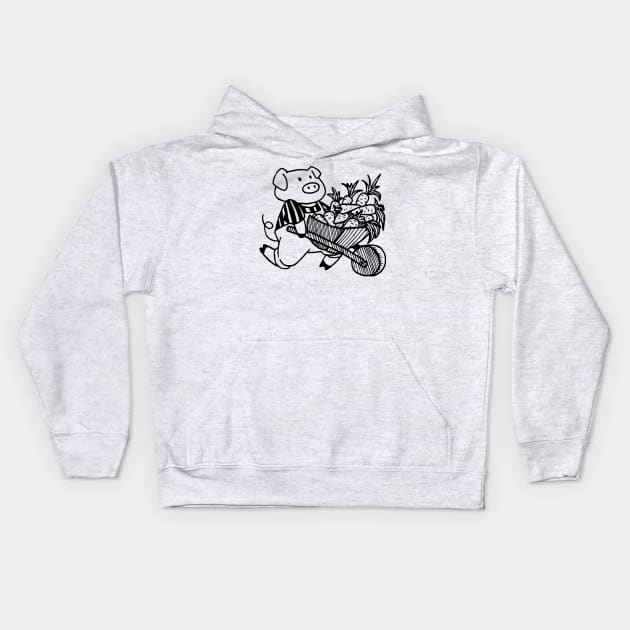 Hand Drawn Cute Animals Kids Hoodie by Wanderer Bat